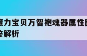 魔力宝贝万智袍魂器属性图鉴解析